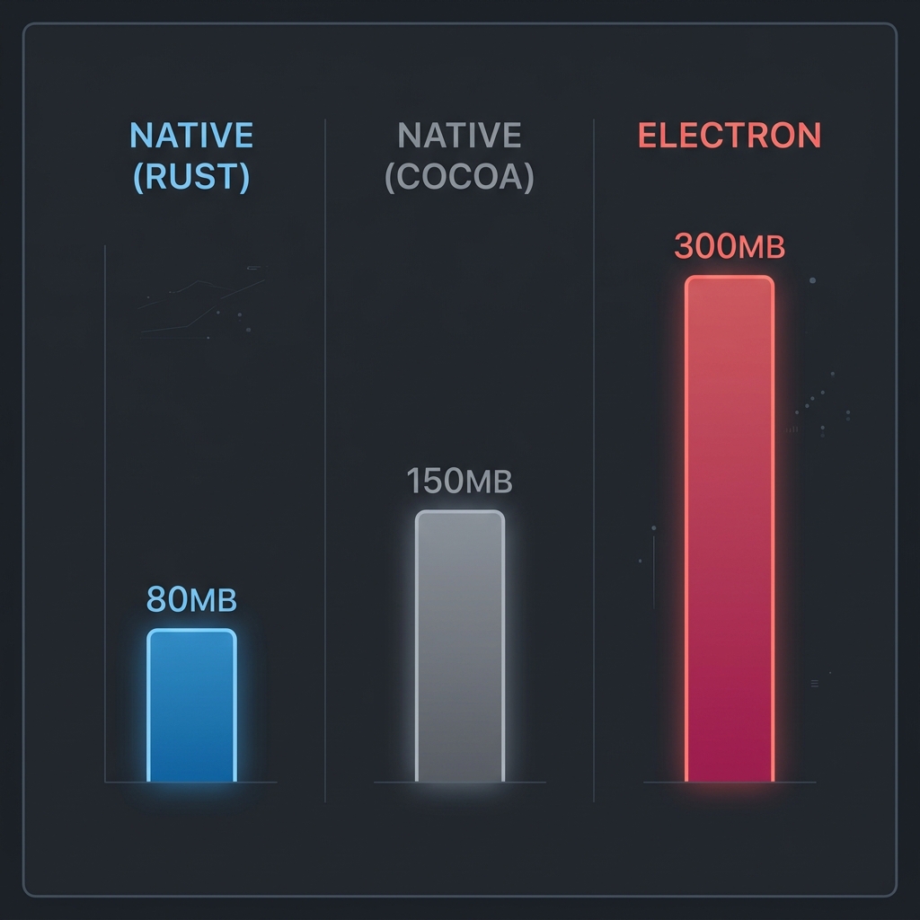 Native vs Electron Memory Comparison
